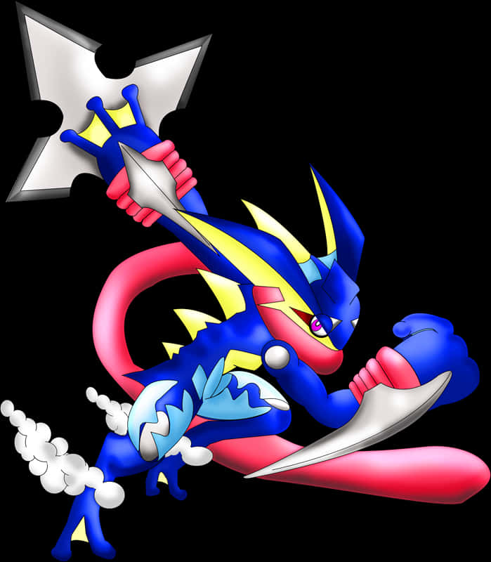 Greninja_with_ Water_ Shuriken