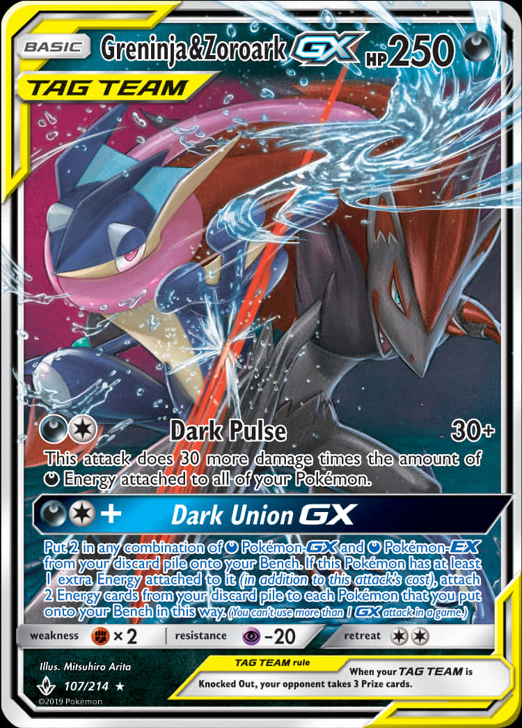 Greninja Zoroark G X Pokemon Card