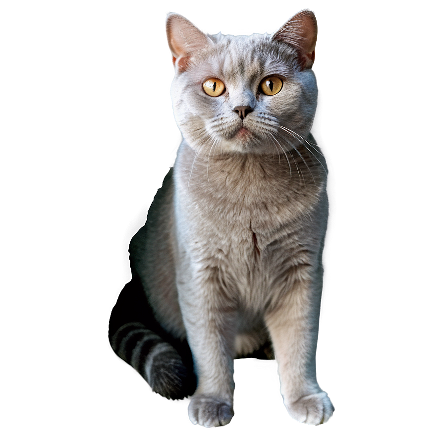 Grey British Shorthair Cat Png Cvg1