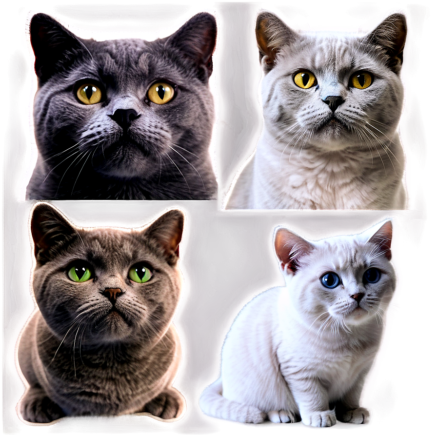 Grey British Shorthair Cat Png Eit23