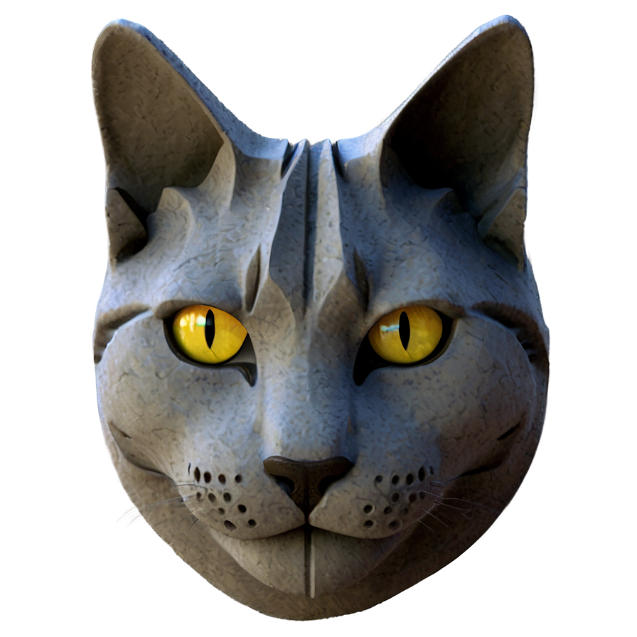 Grey Cat Face Png Yha96