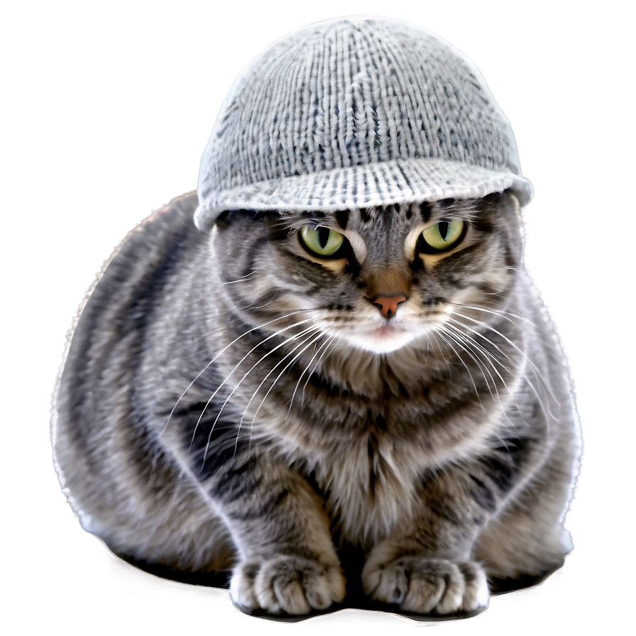 Grey Cat With Hat Png 92