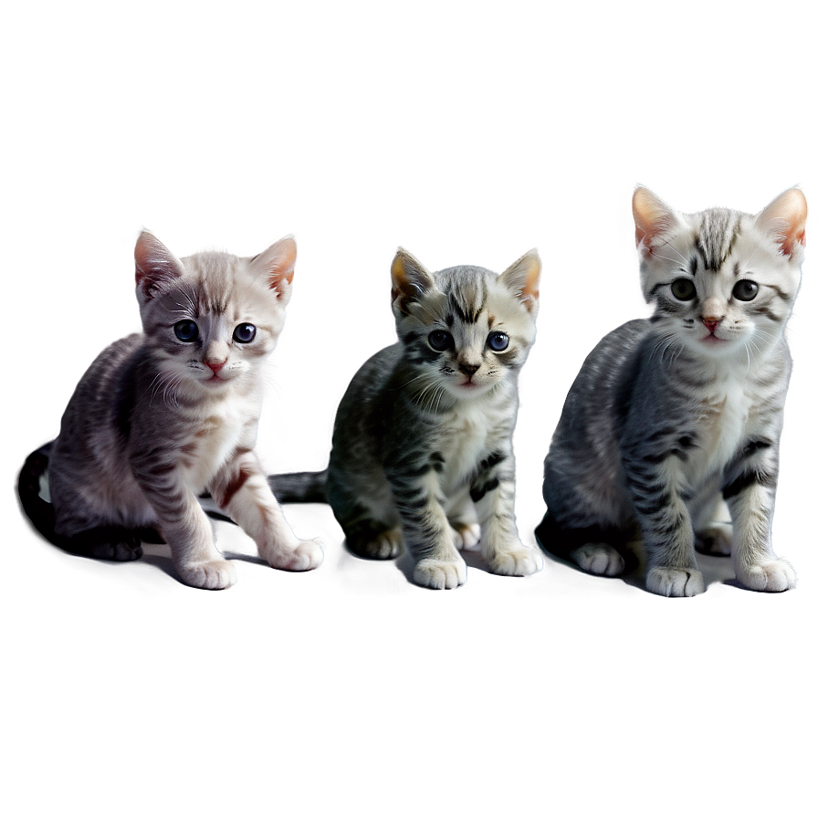 Grey Cat With Kittens Png Kla