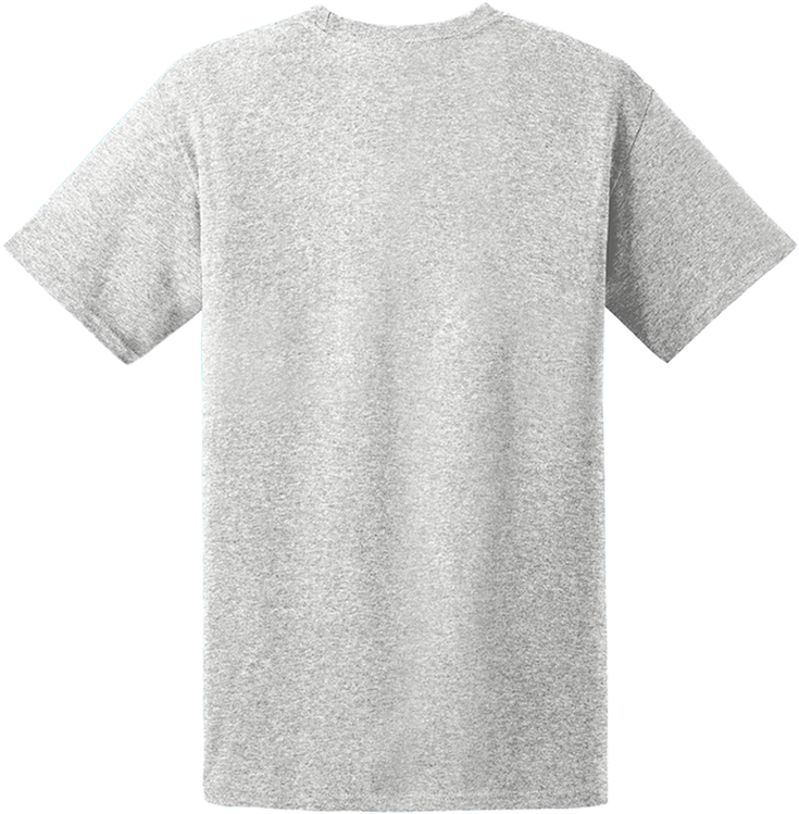 Grey Cotton T Shirt Back View