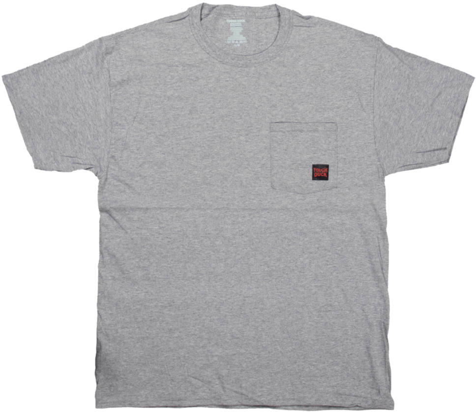 Grey Pocket T Shirt Template