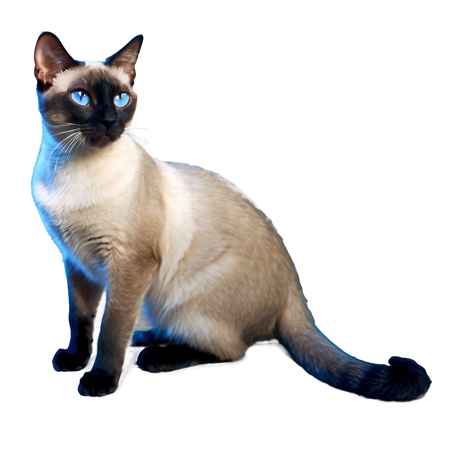 Grey Siamese Cat Png 06252024