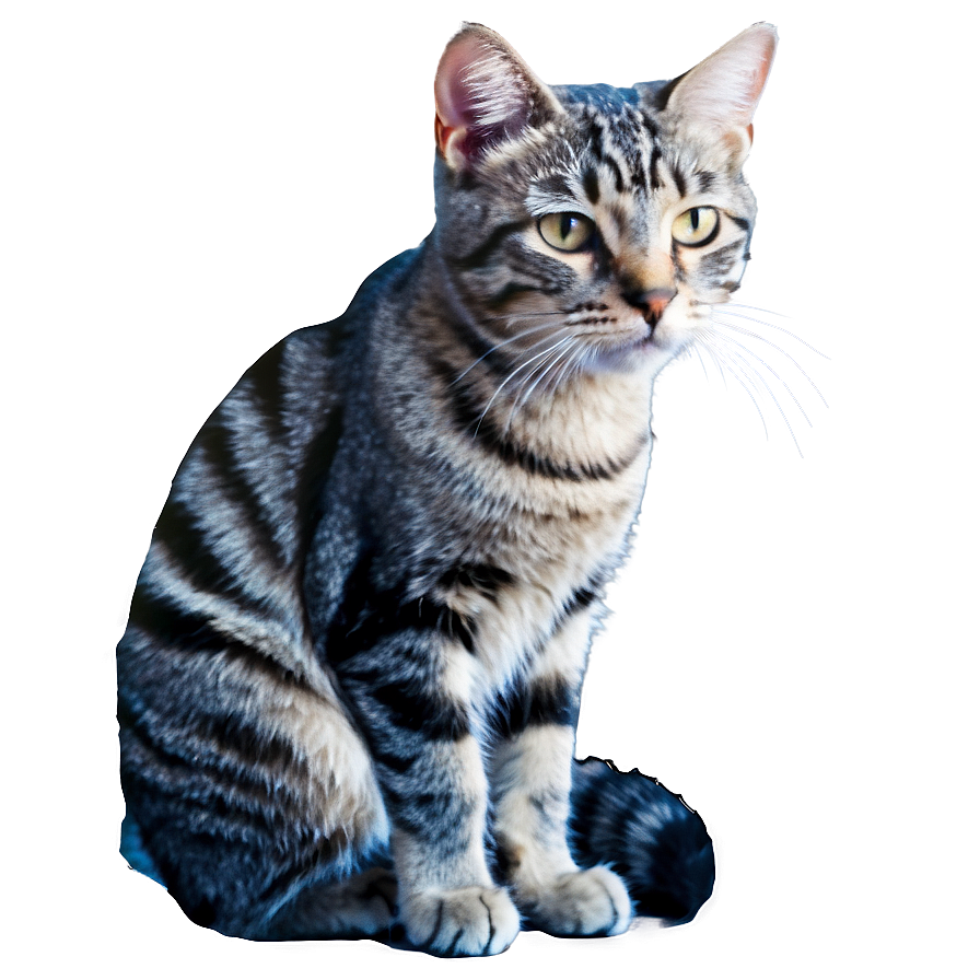 Grey Striped Cat Png Iie