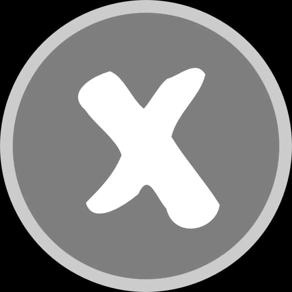 Grey Xon Circle Icon