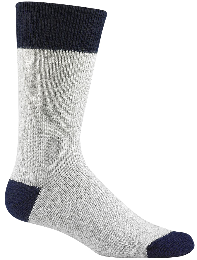 Greyand Navy Crew Sock