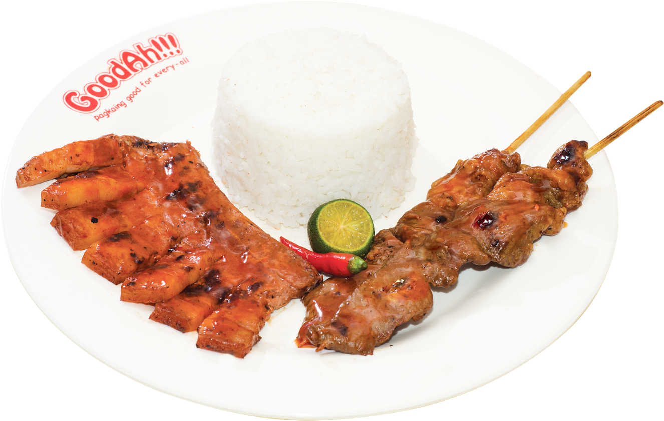 Grilled Pork B B Qand Rice Plate