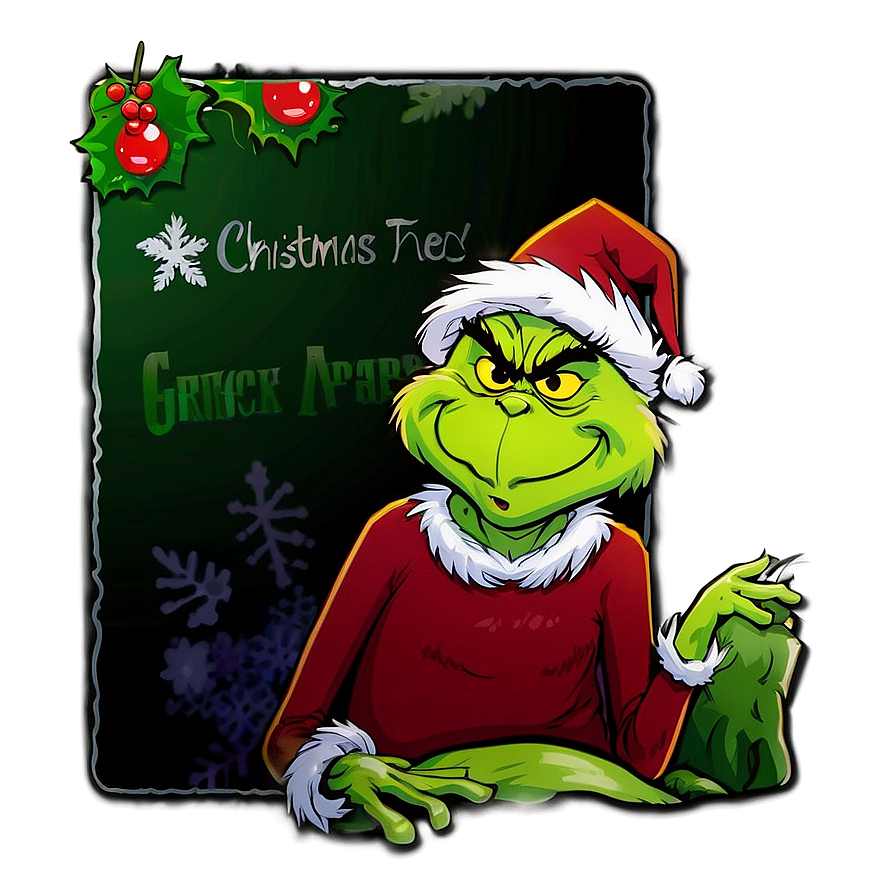 Grinch Christmas Sticker Png Kjm85