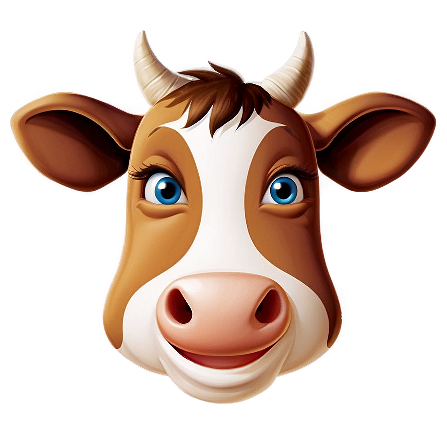 Grinning Cow Face Png Tnm