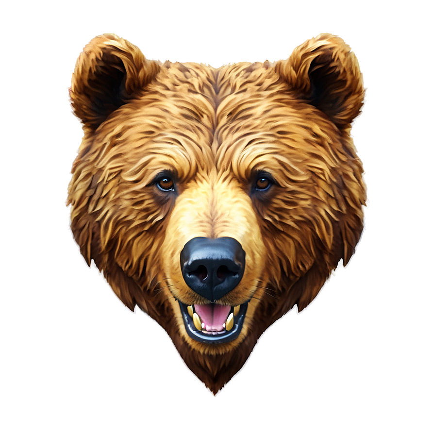 Grizzly Bear Head Graphic Png 6