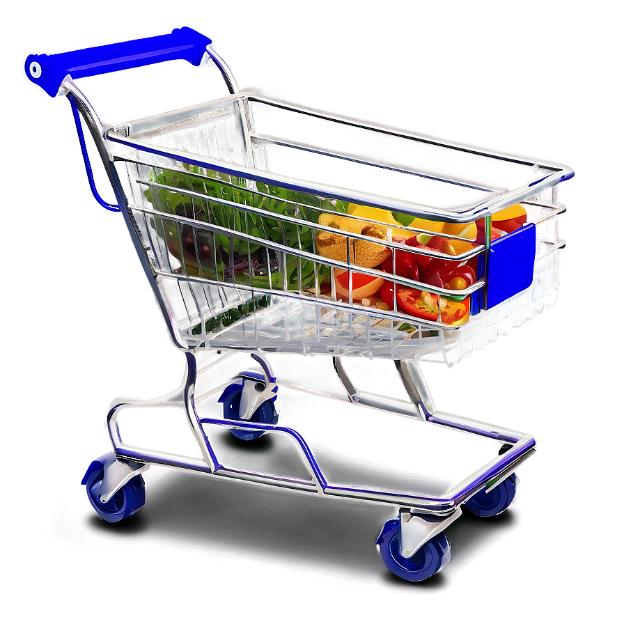 Grocery Cart In Supermarket Aisle Png Taa73