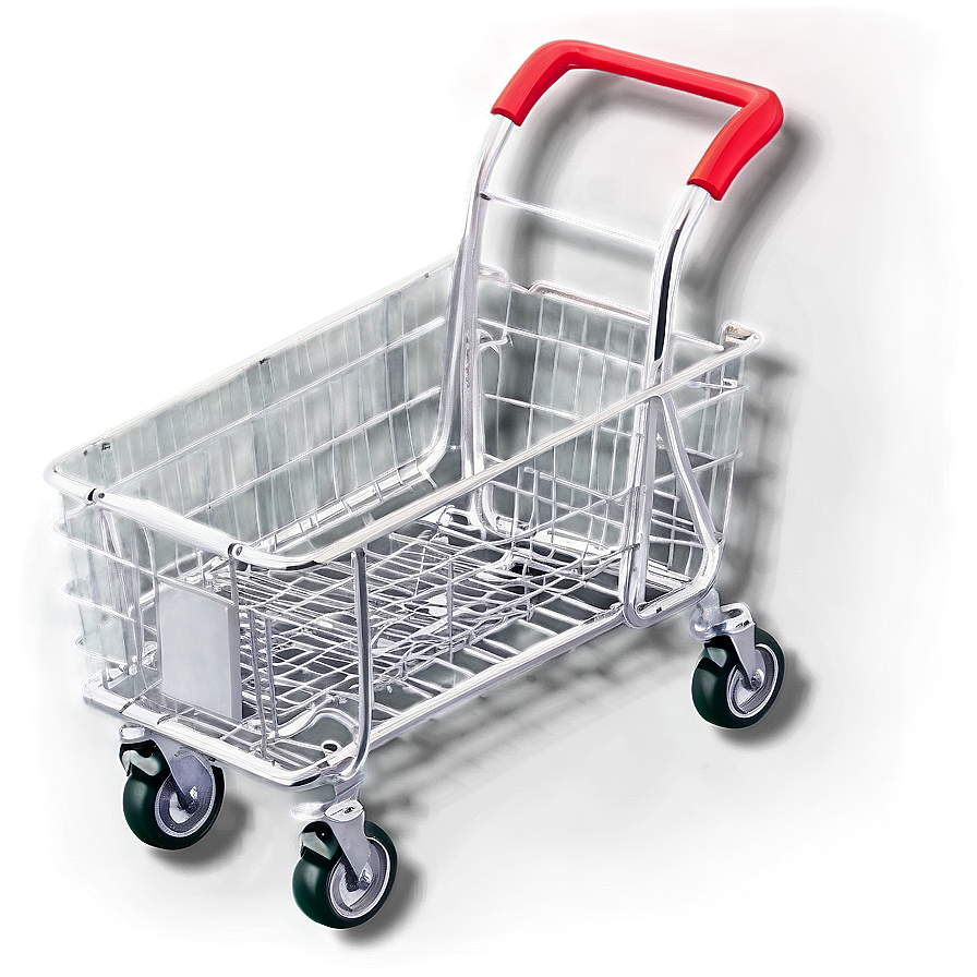 Grocery Cart On White Background Png Sil32