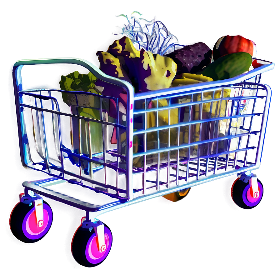 Grocery Cart Outline Png Vew