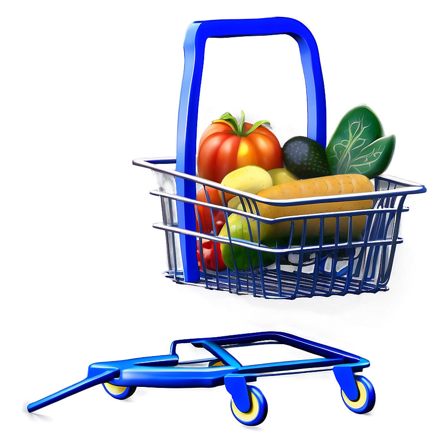 Grocery Cart With Goods Png Pjk53