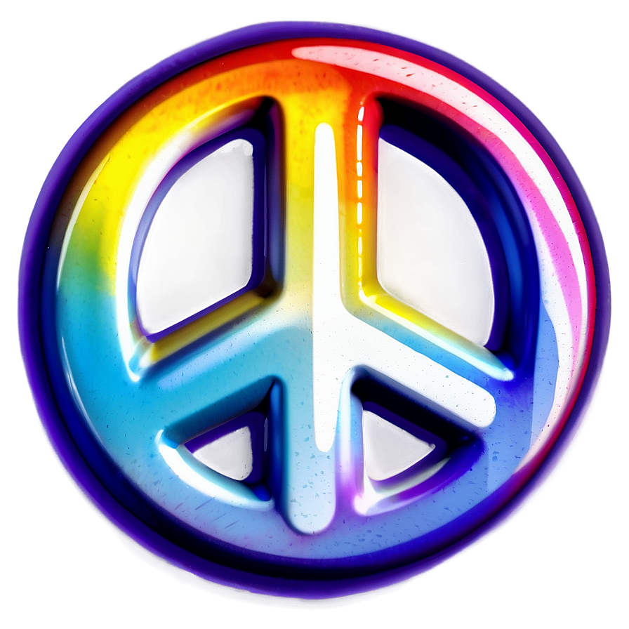 Groovy Pop Peace Sign Png 06242024