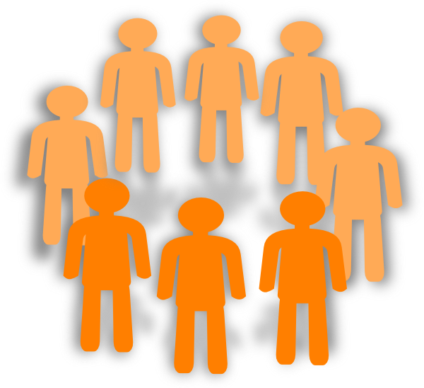 Groupof Orange People Illustration