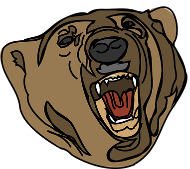 Growling Bear Cartoon