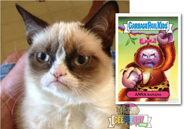 Grumpy Catand Garbage Pail Kids Card