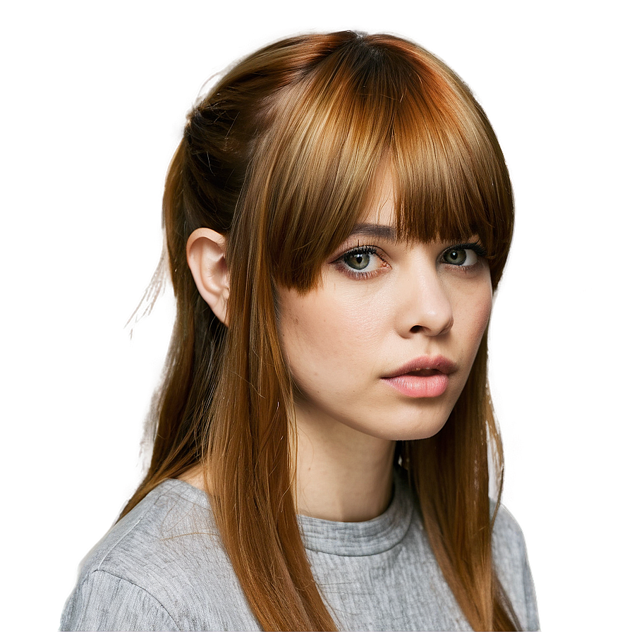 Grunge Bangs Hairstyle Png Qru