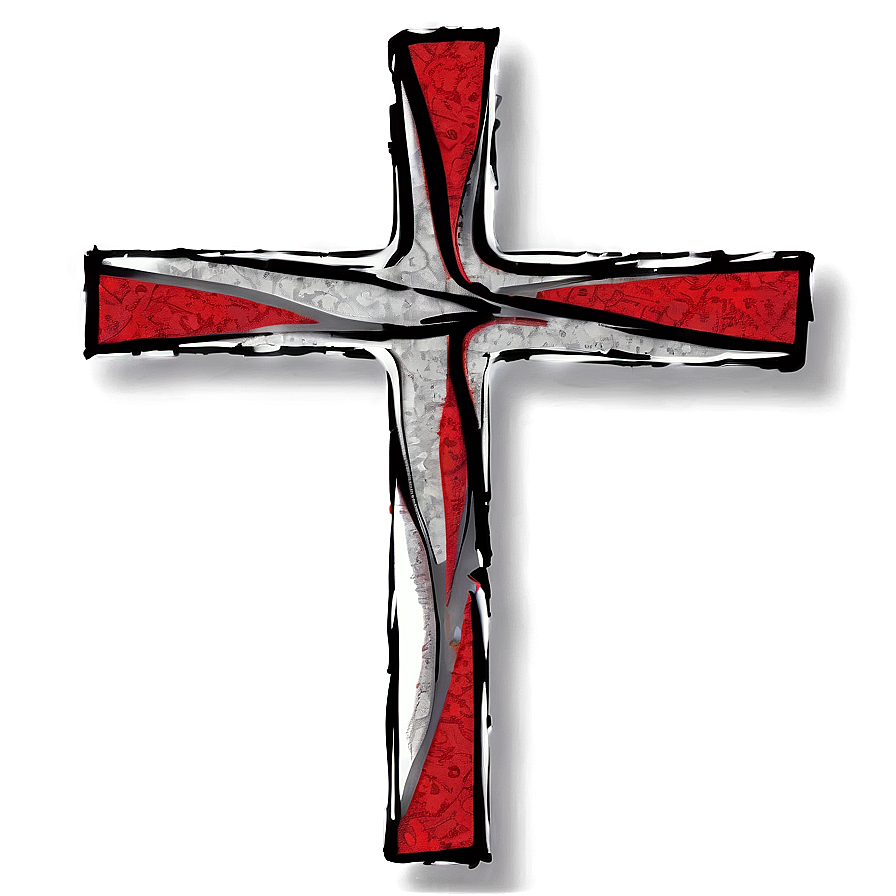 Grunge Cross Outline Png Ece