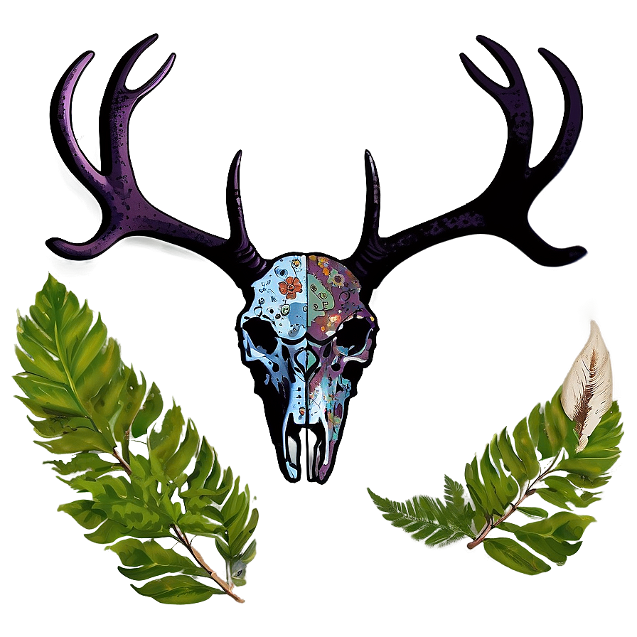 Grunge Deer Skull Png Dpm