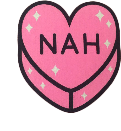 Grunge Heart Sticker Nah