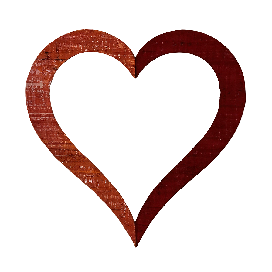 Grunge Heart Vector Png 06132024