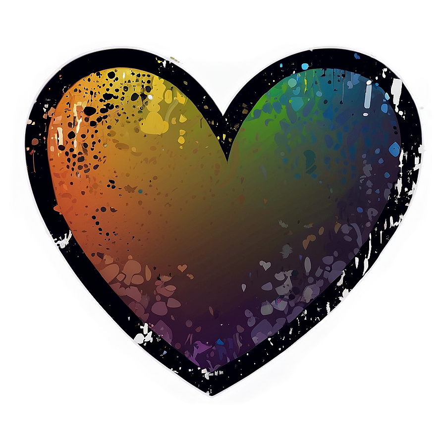 Grunge Heart Vector Png 06132024