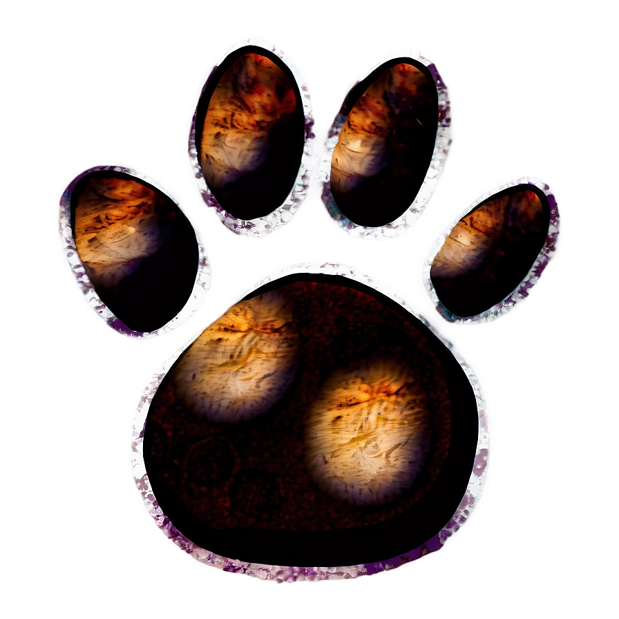 Grunge Paw Print Png Pny