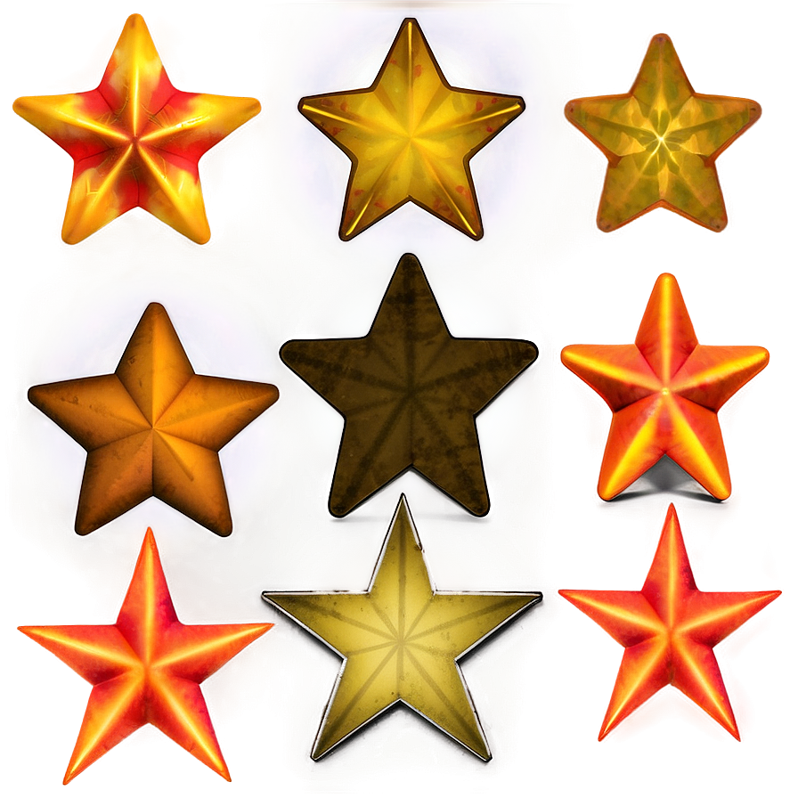 Grunge Star Shapes Png 05062024