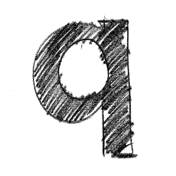 Grunge Style Letter Q