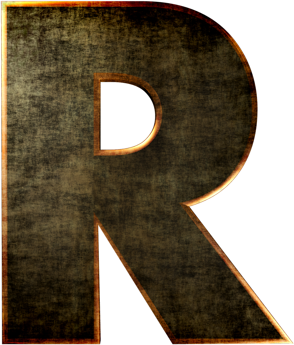 Grunge Style Letter R