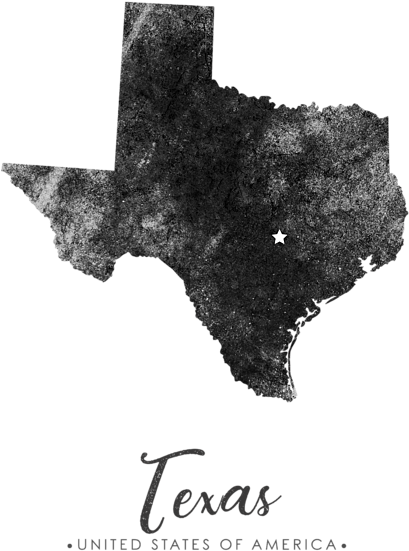 Grunge Texas Map Graphic