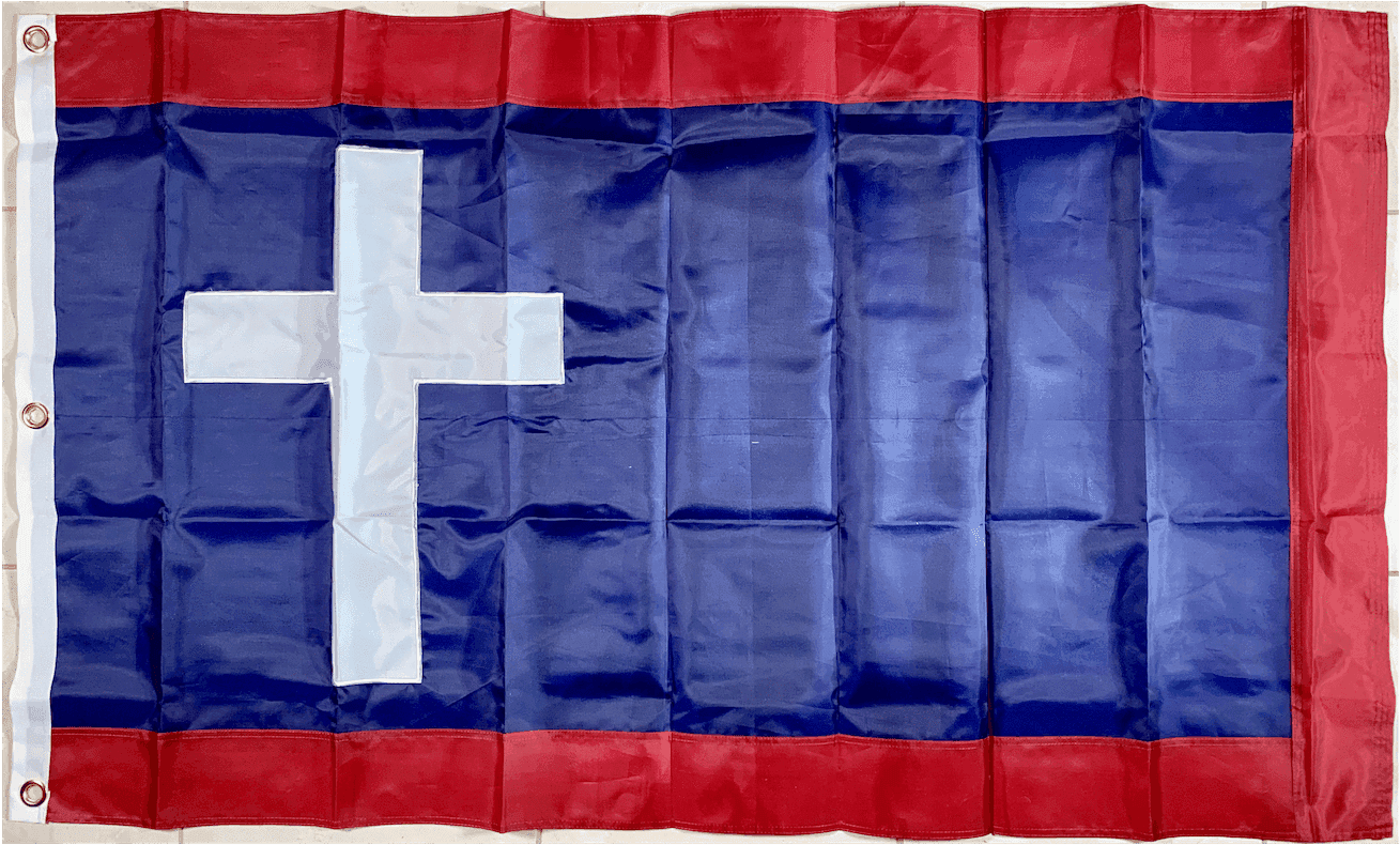 Guam Red Blue White Cross Flag