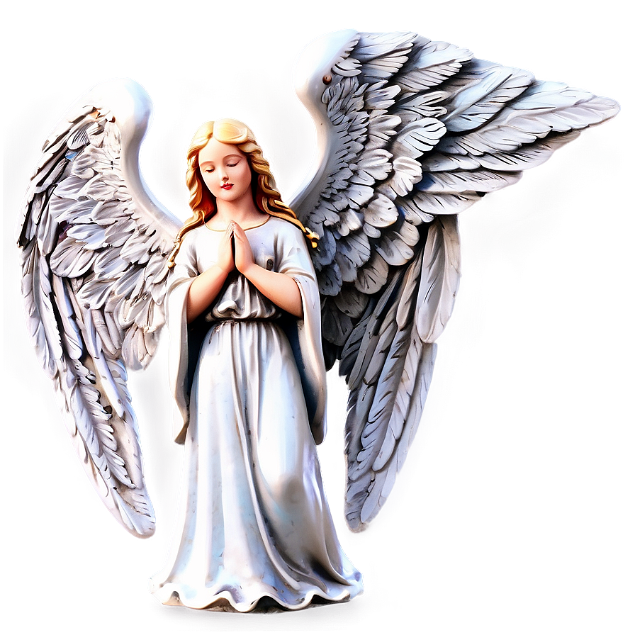 Guardian Angel Statue Art Png Oiw