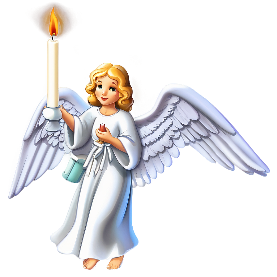 Guardian Angel With Candle Png Htp63