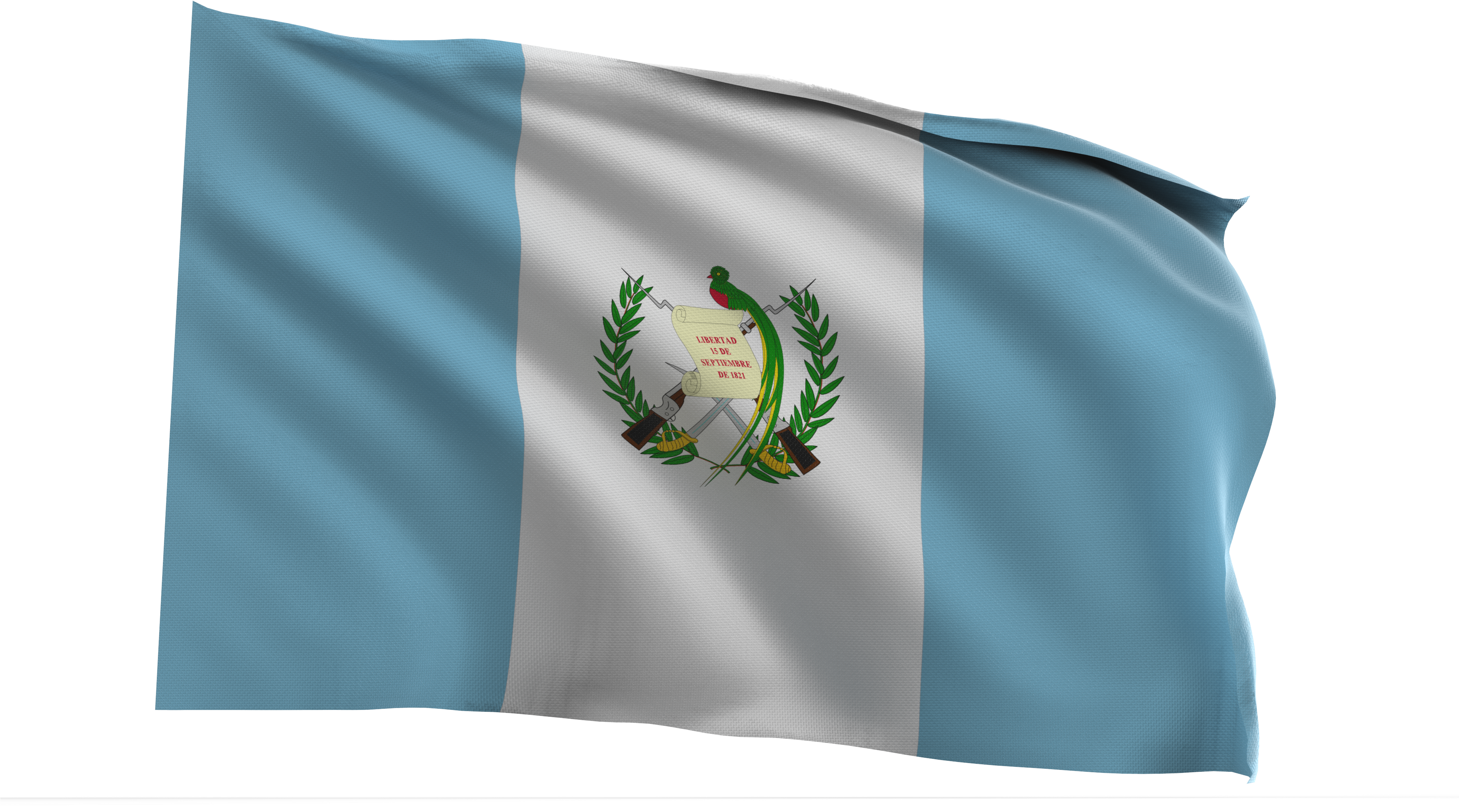 Guatemalan Flag Waving