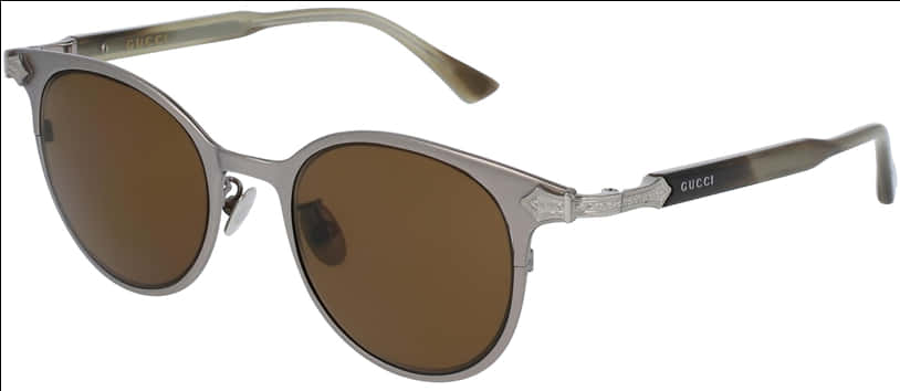 Gucci Brown Round Sunglasses