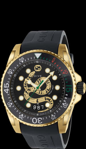 Gucci Gold Dive Watch