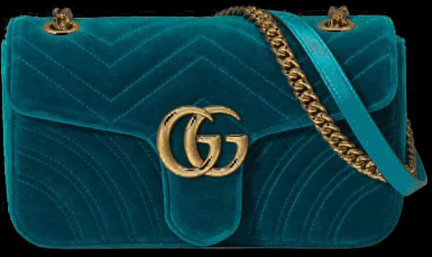 Gucci Velvet Marmont Bag Teal