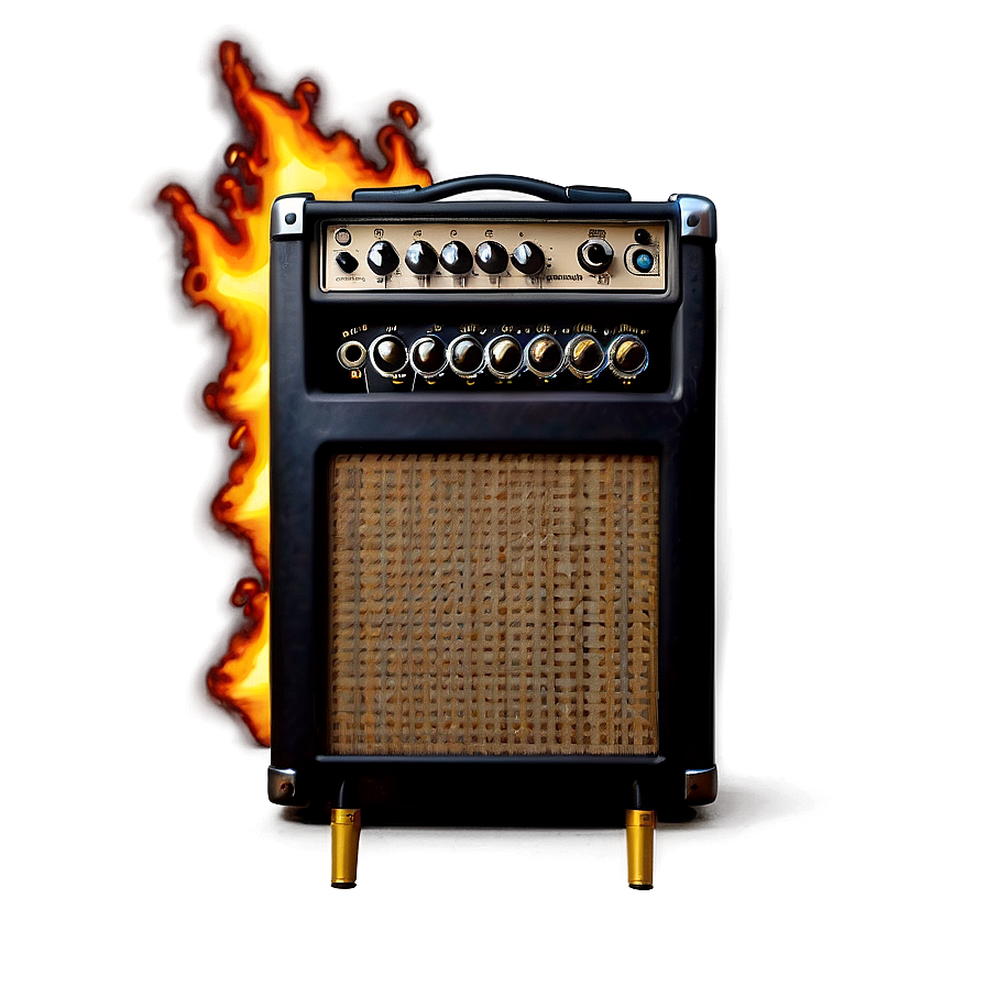 Guitar Amp On Fire Png 06252024