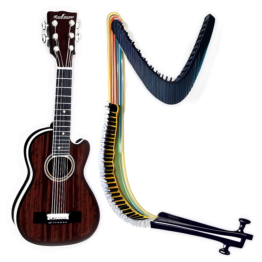 Guitar Strings And Capo Png 10