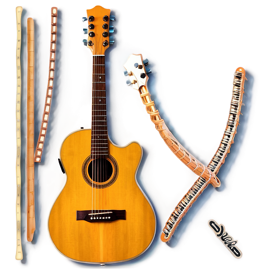 Guitar Strings And Fretboard Png Rng66