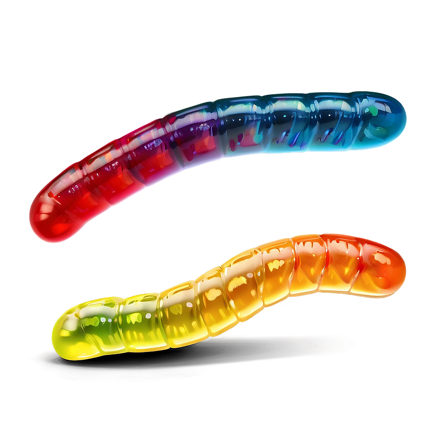 Gummy Worms On White Background Png Ccw21