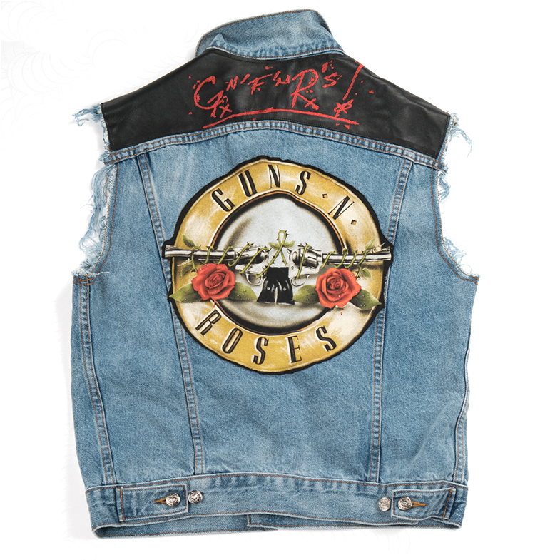 Guns N Roses Denim Vest Graphic