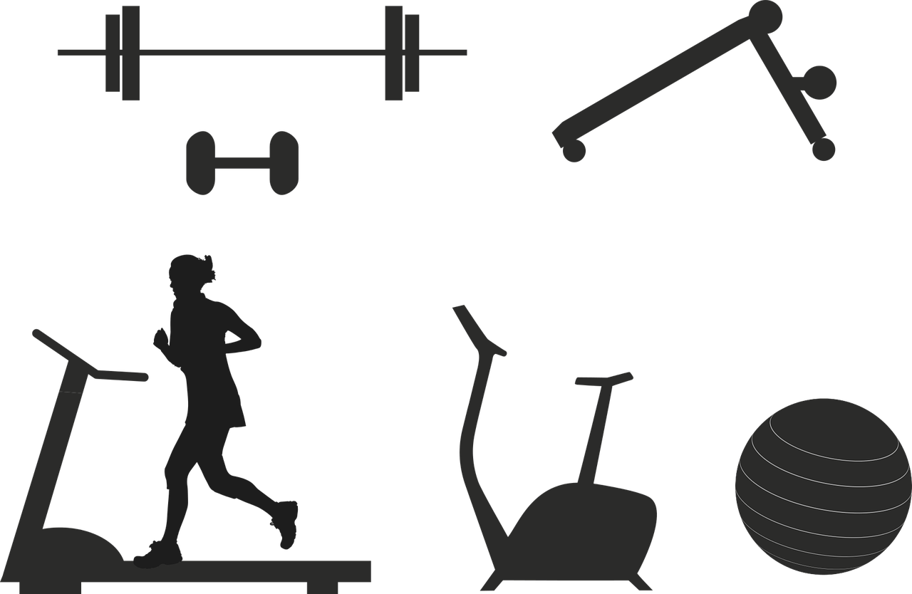 Gym Equipment Silhouettes