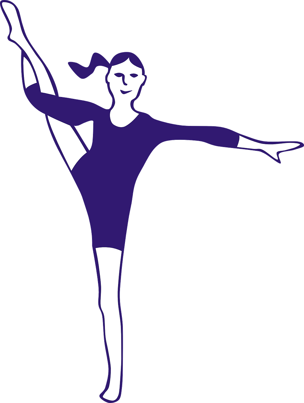 Gymnastin Arabesque Pose